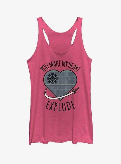 Star Wars Heart Explode Death Womens Tank Top