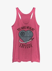 Star Wars Heart Explode Death Womens Tank Top