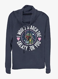 Star Wars Search The Galaxy Cowlneck Long-Sleeve Womens Top