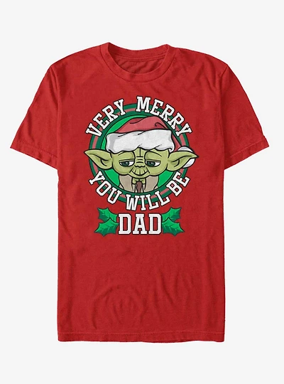Star Wars Merry Yoda Dad T-Shirt