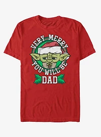 Star Wars Merry Yoda Dad T-Shirt