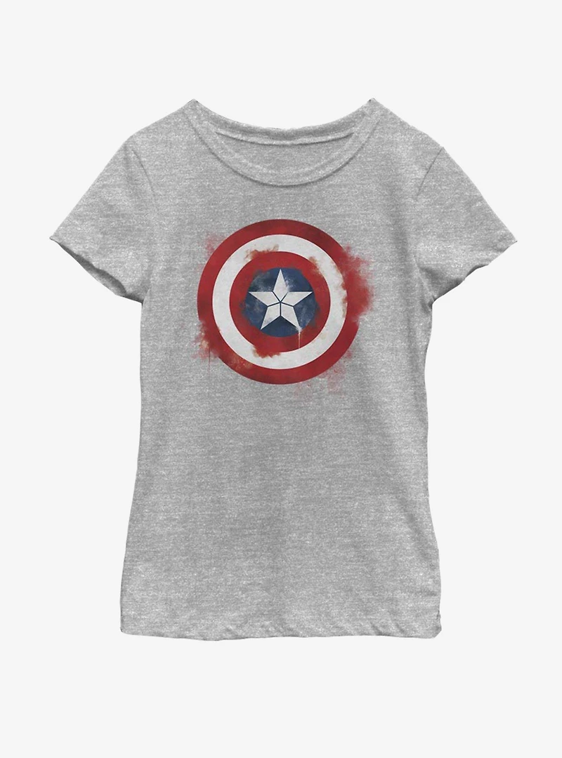 Marvel Captain America Spray Logo Youth Girls T-Shirt