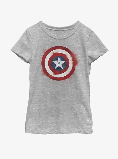 Marvel Captain America Spray Logo Youth Girls T-Shirt