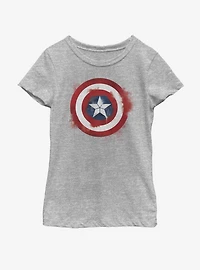 Marvel Captain America Spray Logo Youth Girls T-Shirt