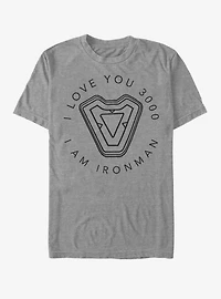 Marvel Iron Man Man's Heart T-Shirt