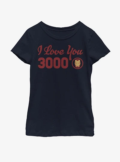 Marvel Iron Man Love You Icon Youth Girls T-Shirt