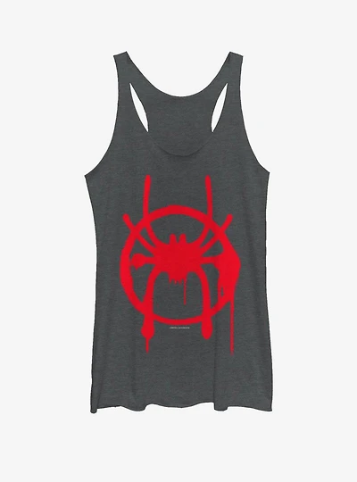 Marvel Spider-Man : Into The Spiderverse Miles Symbol Womens Tank Top