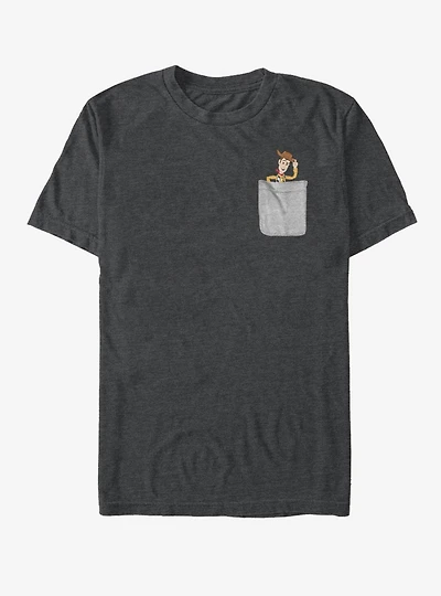 Disney Pixar Toy Story Woody Faux Pocket T-Shirt