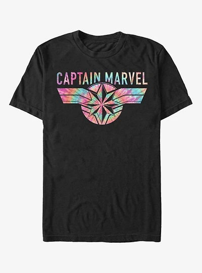 Marvel Captain Tie-Dye Logo T-Shirt