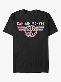 Marvel Captain Tie-Dye Logo T-Shirt