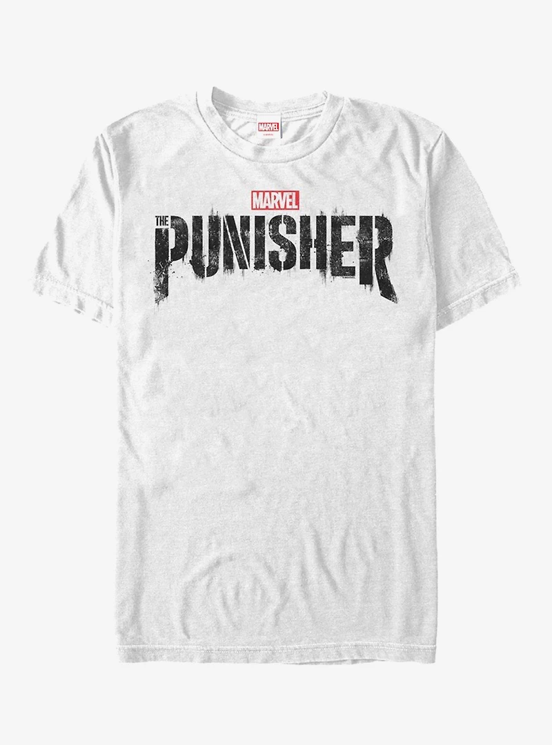 Marvel Punisher Black TV Logo T-Shirt