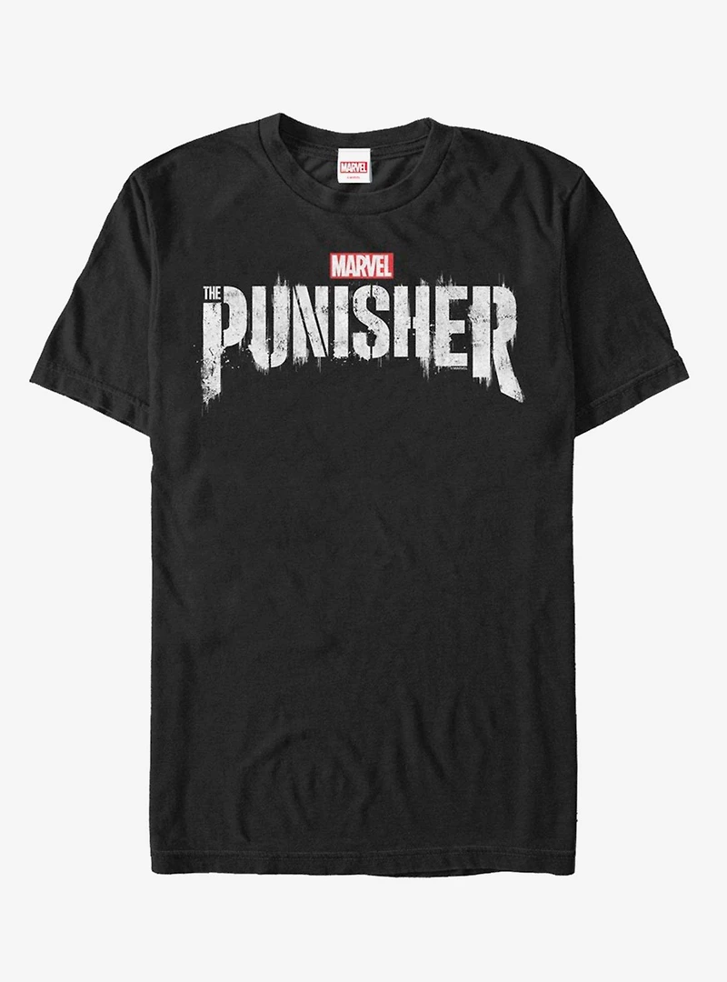 Marvel Punisher White TV Logo T-Shirt