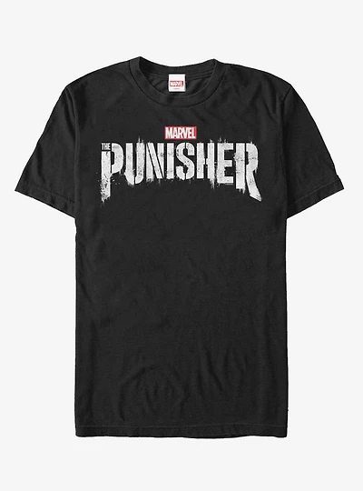 Marvel Punisher White TV Logo T-Shirt