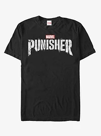 Marvel Punisher White TV Logo T-Shirt