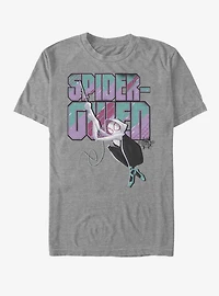 Marvel Spider-Man: Into The Spiderverse Gwen Swinging T-Shirt