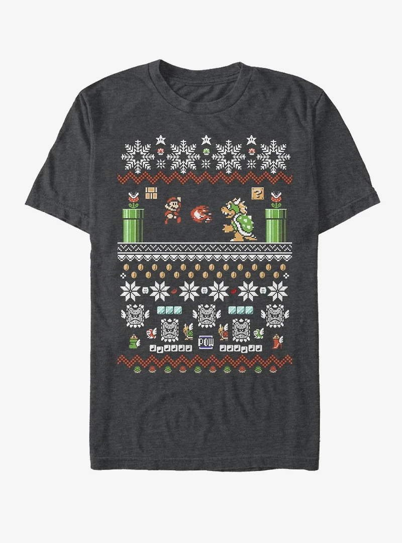 Nintendo Super Mario Christmas Stack T-Shirt