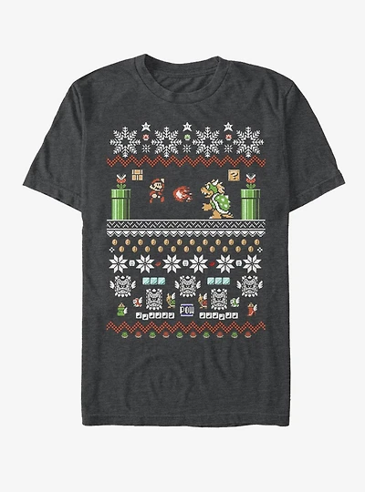 Nintendo Super Mario Christmas Stack T-Shirt