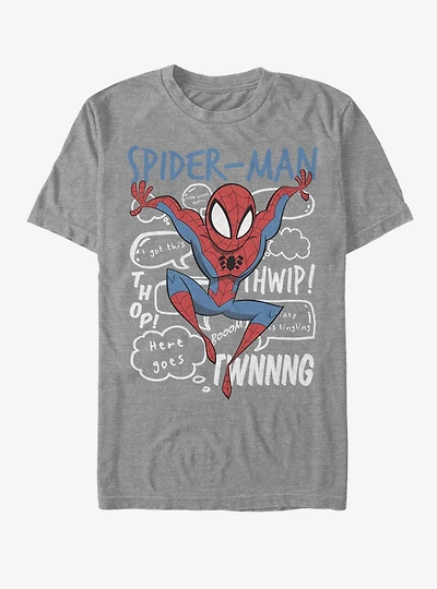 Marvel Spider-Man Spidey Doodle Thoughts T-Shirt