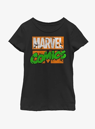 Marvel Spooky Logo Youth Girls T-Shirt