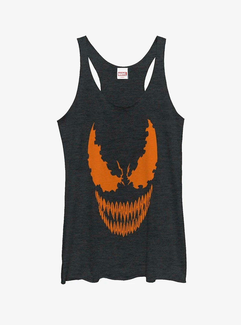 Marvel Venom Face Pumpkin Womens Tank Top