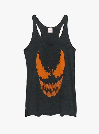 Marvel Venom Face Pumpkin Womens Tank Top