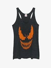 Marvel Venom Face Pumpkin Womens Tank Top