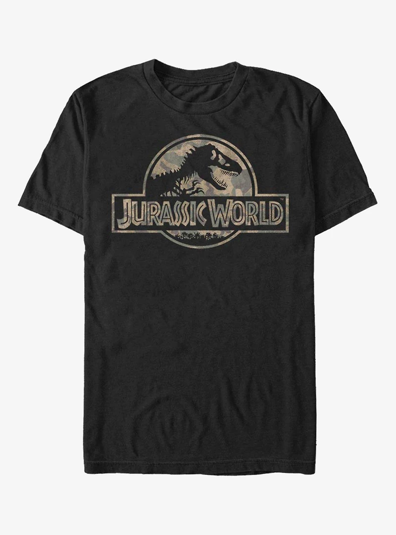 Jurassic Park Camo Logo T-Shirt