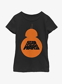 Star Wars The Force Awakens BB8 Pumpkin Youth Girls T-Shirt