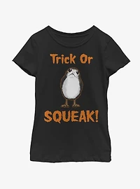 Star Wars The Last Jedi Trick Or Squeak Youth Girls T-Shirt