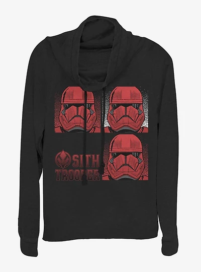 Star Wars Episode IX The Rise Of Skywalker Sith Trooper Cowlneck Long-Sleeve Womens Top
