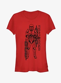 Star Wars Episode IX Rise of Skywalker Red Trooper Project Girls T-Shirt