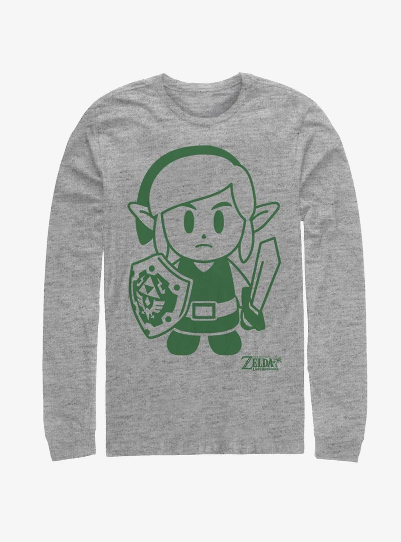 Nintendo The Legend of Zelda: Link's Awakening Link Avatar Outline Long-Sleeve T-Shirt