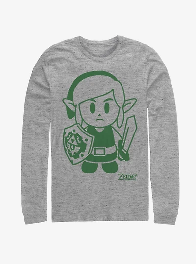 Nintendo The Legend of Zelda: Link's Awakening Link Avatar Outline Long-Sleeve T-Shirt