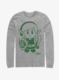 Nintendo The Legend of Zelda: Link's Awakening Link Avatar Outline Long-Sleeve T-Shirt