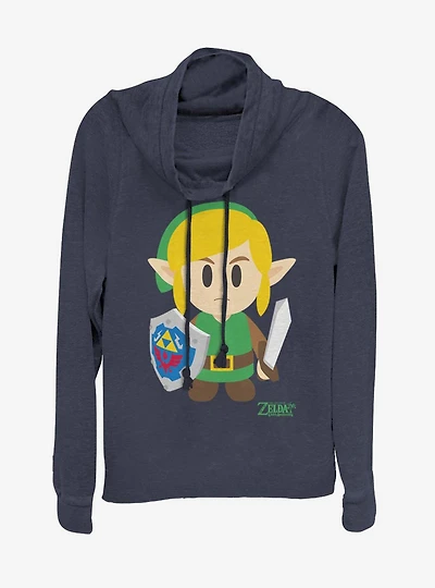Nintendo The Legend of Zelda: Link's Awakening Link Avatar Color Cowlneck Long-Sleeve Womens Top
