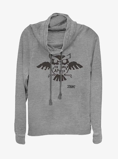 Nintendo The Legend of Zelda: Link's Awakening Owl Glyph Cowlneck Long-Sleeve Womens Top