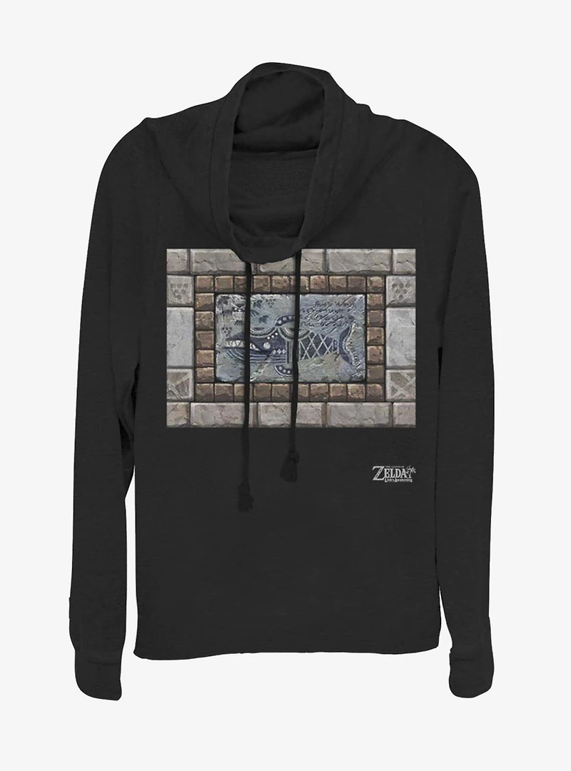 Nintendo The Legend of Zelda: Link's Awakening Whale Tablet Cowlneck Long-Sleeve Womens Top
