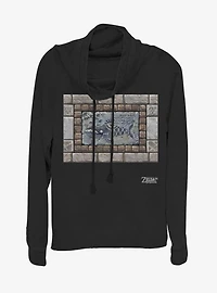 Nintendo The Legend of Zelda: Link's Awakening Whale Tablet Cowlneck Long-Sleeve Womens Top