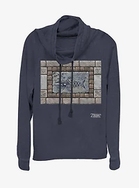 Nintendo The Legend of Zelda: Link's Awakening Whale Tablet Cowlneck Long-Sleeve Womens Top