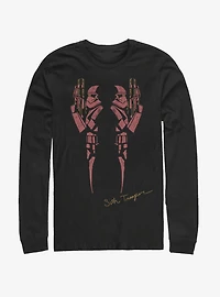 Star Wars Episode IX Rise of Skywalker Double Red Trooper Long-Sleeve T-Shirt