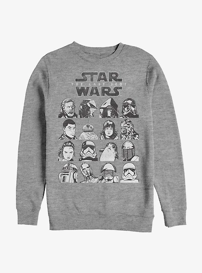 Star Wars The Last Jedi Characters Sweatshirt