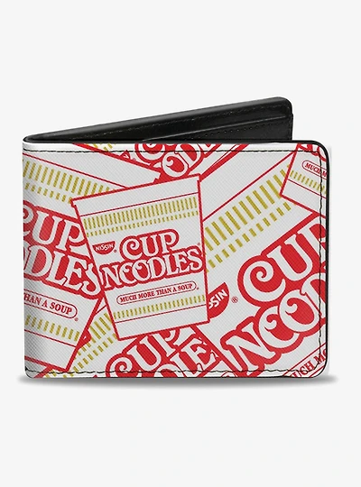 Nissin Cup Noodles Cups Stacked Bi-Fold Wallet