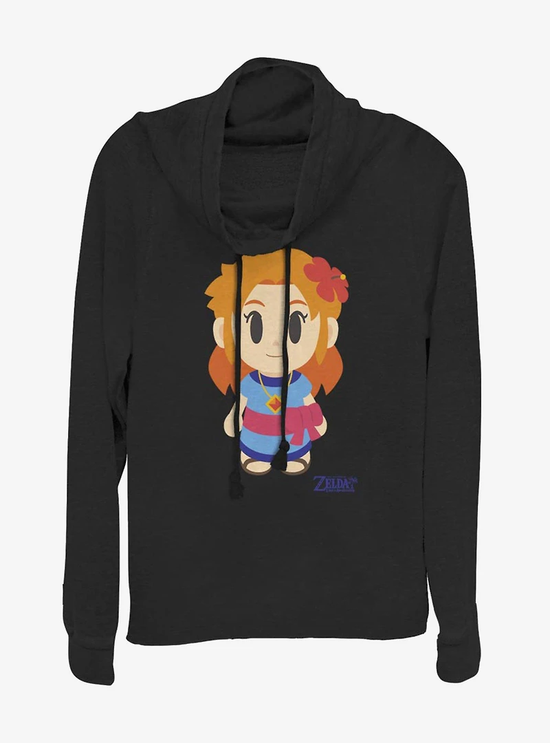 Nintendo The Legend of Zelda: Link's Awakening Marin Avatar Color Cowl Neck Long-Sleeve Girls Top