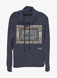 Nintendo The Legend of Zelda: Link's Awakening Whale Tablet Cowl Neck Long-Sleeve Girls Top