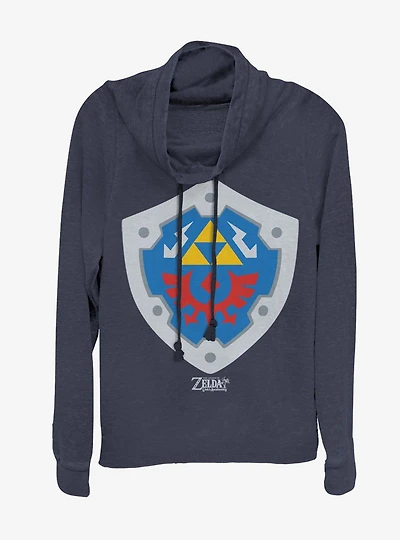 Nintendo The Legend of Zelda: Link's Awakening Hylian Shield Cowl Neck Long-Sleeve Girls Top