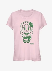 Nintendo The Legend of Zelda: Link's Awakening Marin Avatar Outline Girls T-Shirt