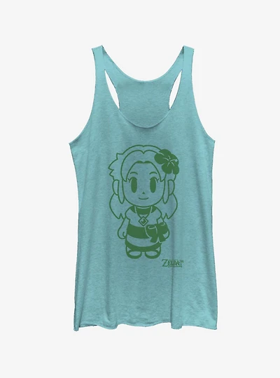 Nintendo The Legend of Zelda: Link's Awakening Marin Avatar Outline Girls Tank