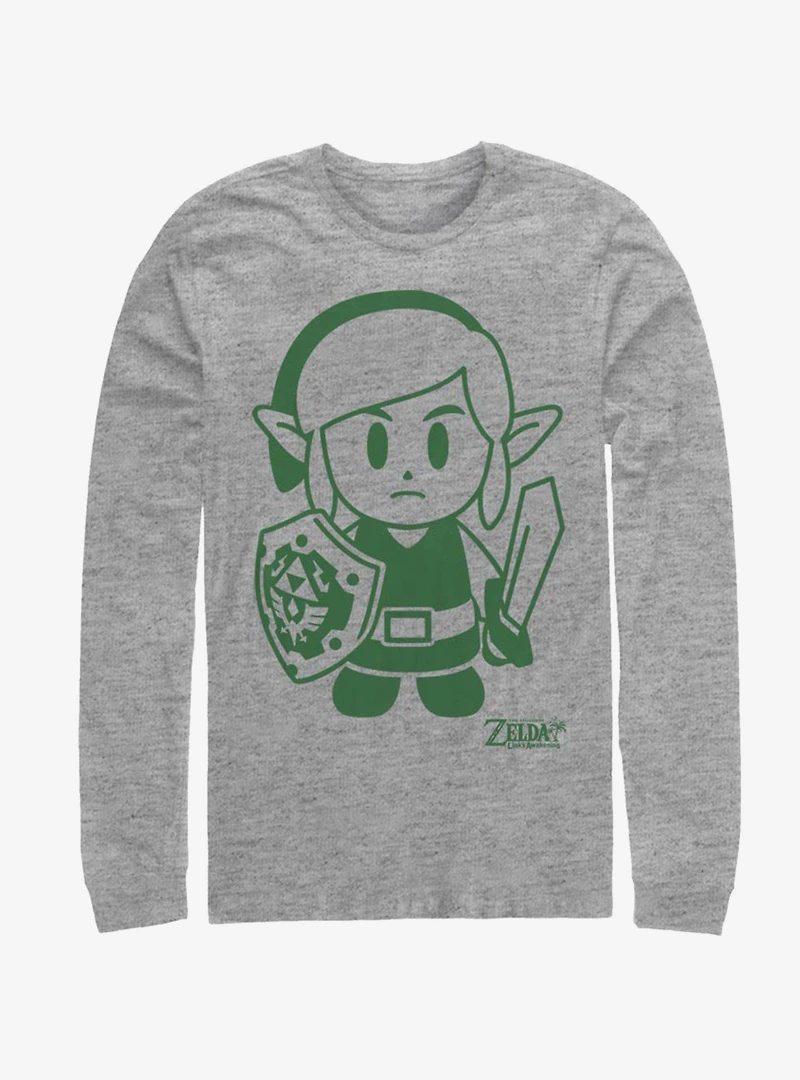 Nintendo The Legend of Zelda: Link's Awakening Link Avatar Outline Long-Sleeve T-Shirt