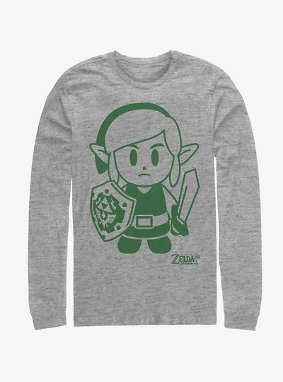 Nintendo The Legend of Zelda: Link's Awakening Link Avatar Outline Long-Sleeve T-Shirt