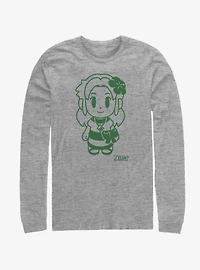Nintendo The Legend of Zelda: Link's Awakening Marin Avatar Outline Long-Sleeve T-Shirt